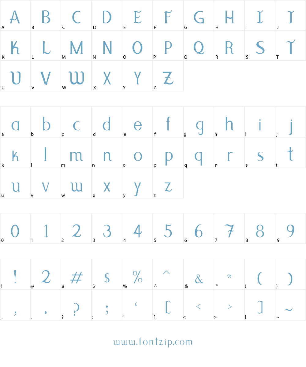 Ipanema Secco Font Character